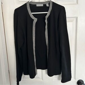 Kate Hill Black Cardigan Size XL